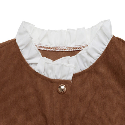 Women's midi dress with elegant button placket, 4-piece pockets and classic collar NOVAE