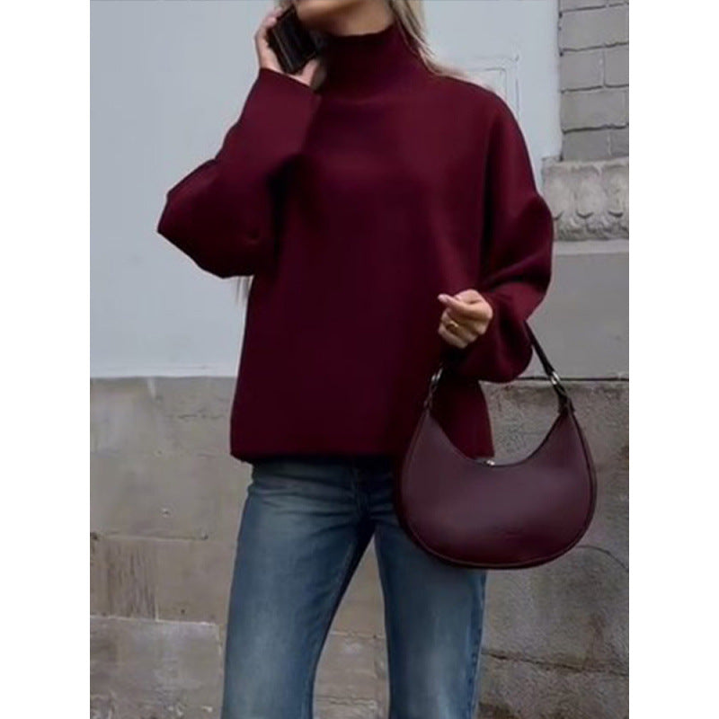 Women's cozy oversized knit sweater with a loose fit NOVAE