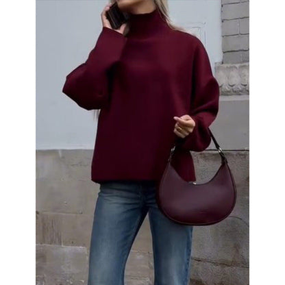 Women's fashionable oversized sweater with a relaxed fit and soft material NOVAE