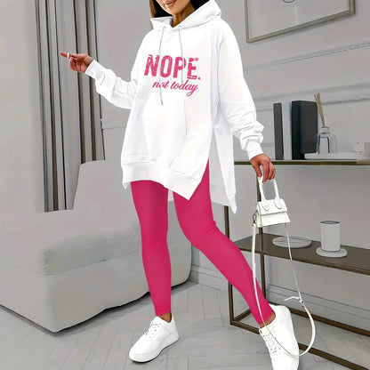 Women's oversized hoodie with creative lettering and a relaxed fit NOVAE
