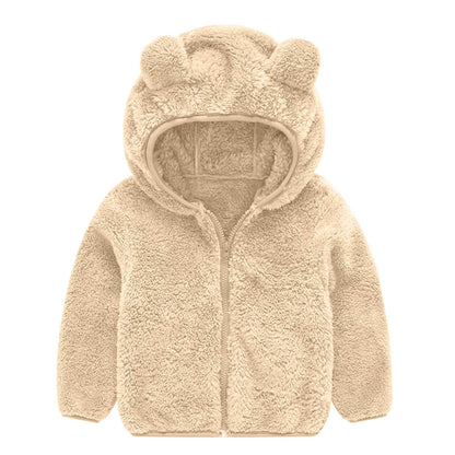 Women's fleece jacket with cute bear ear design NOVAE
