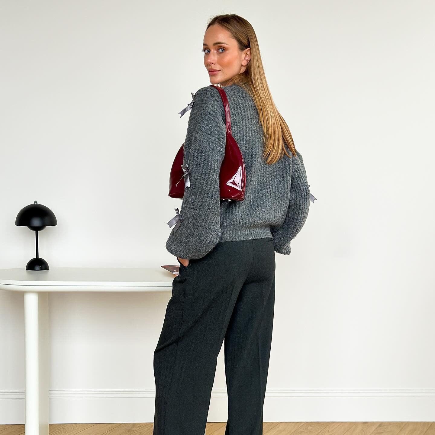 Women's cardigan with romantic ruffle details NOVAE