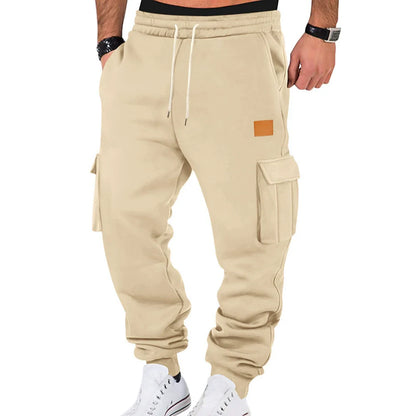 Men's cargo jogging pants with elastic waistband and practical pockets NOVAE