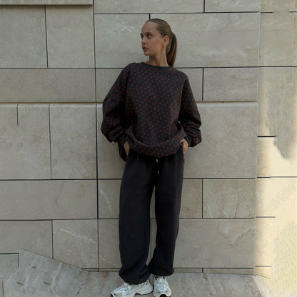 Women's sweatshirt in floral design NOVAE