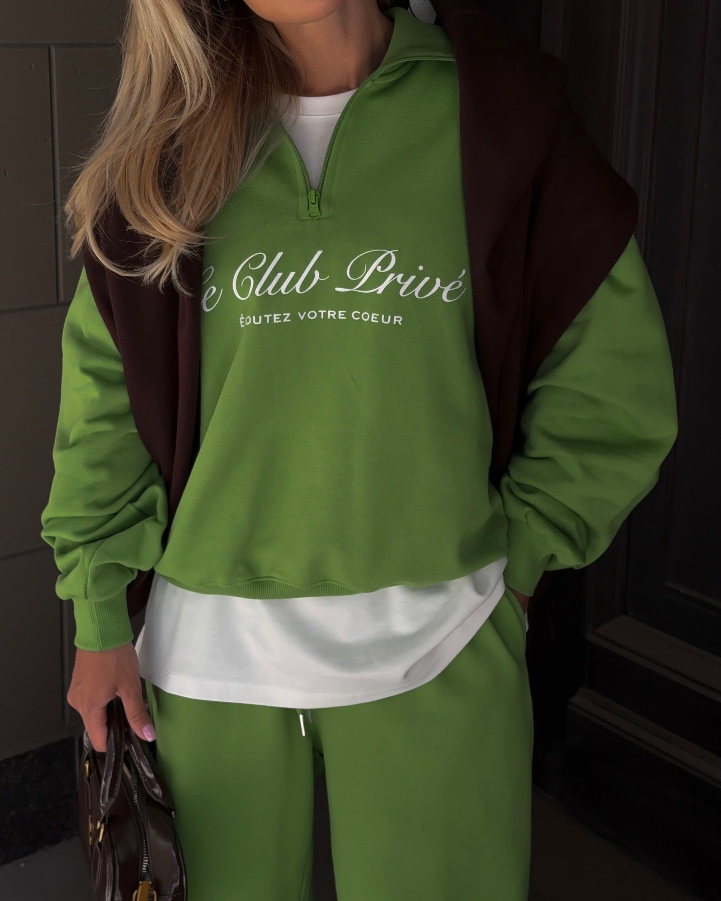 Women's sporty streetwear set with casual hoodie and loose fit NOVAE