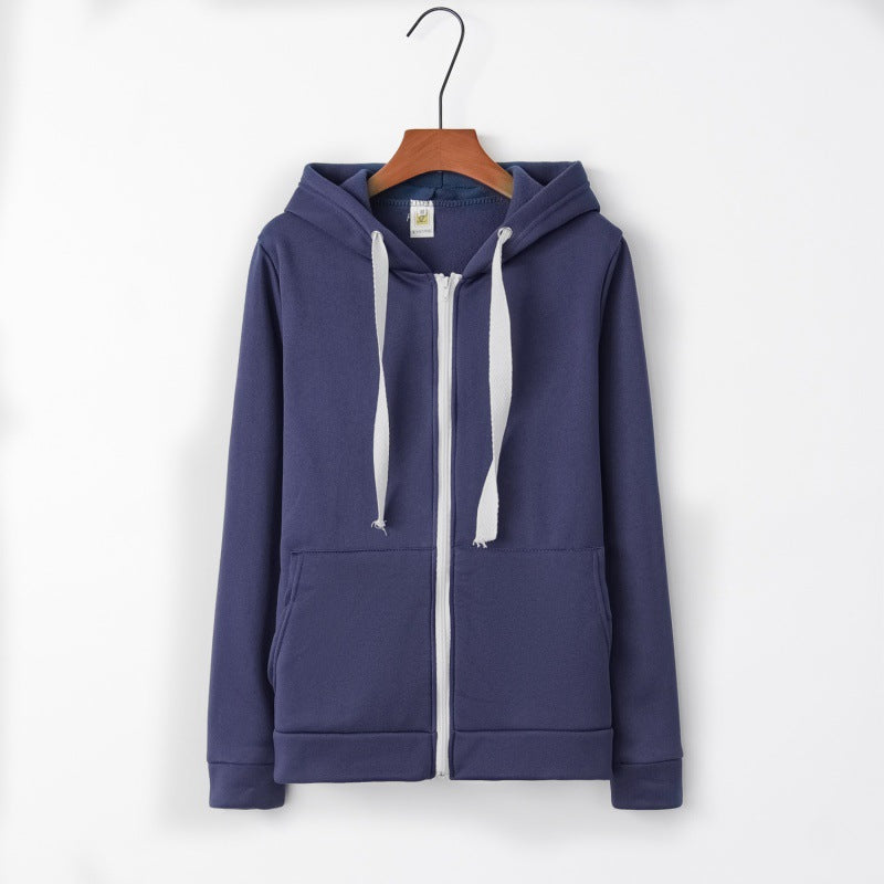 Women's sporty hooded jacket with practical pockets and zipper NOVAE