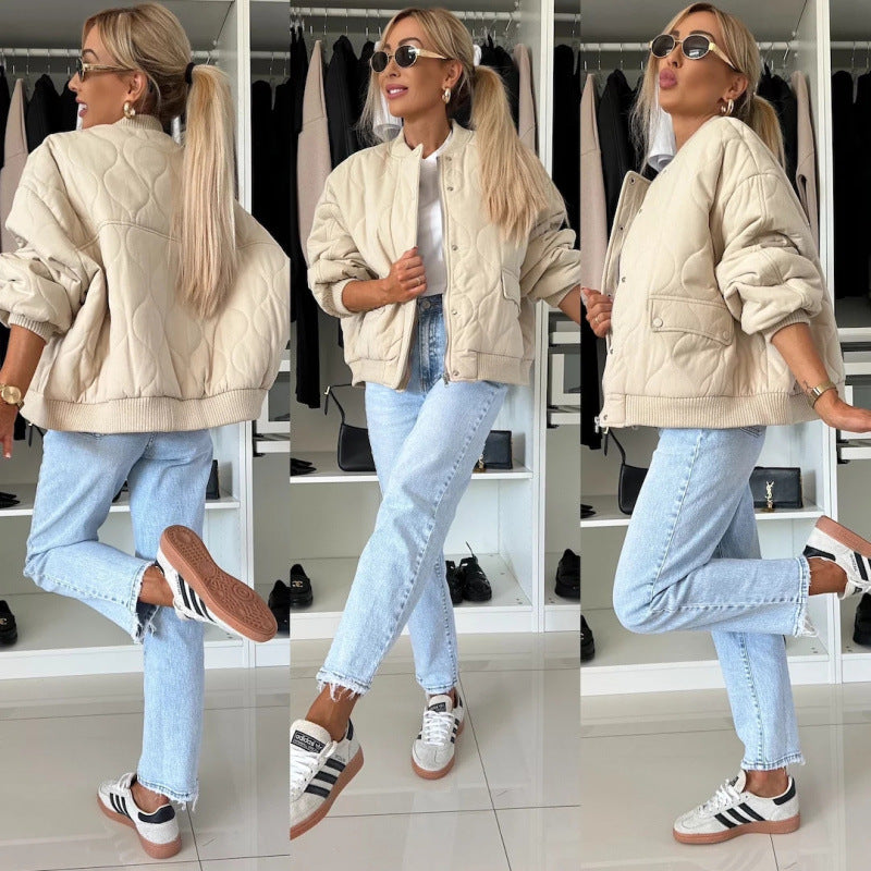 Women's padded bomber jacket in a sporty-elegant style NOVAE