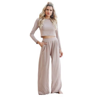Women's jumpsuit with wide leg and long sleeves NOVAE