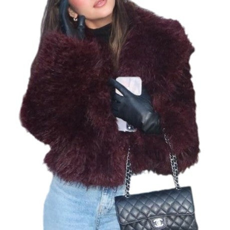 Women's Trendy Short Faux Fur Coats NOVAE
