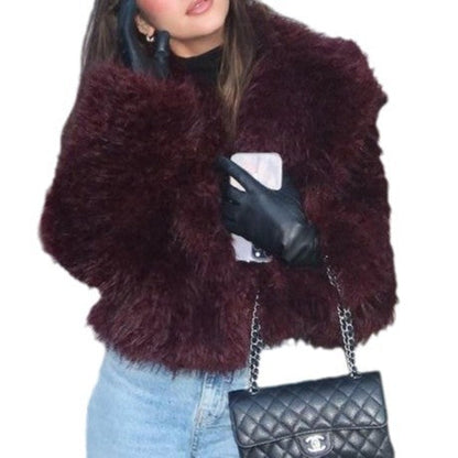Women's Trendy Short Faux Fur Coats NOVAE