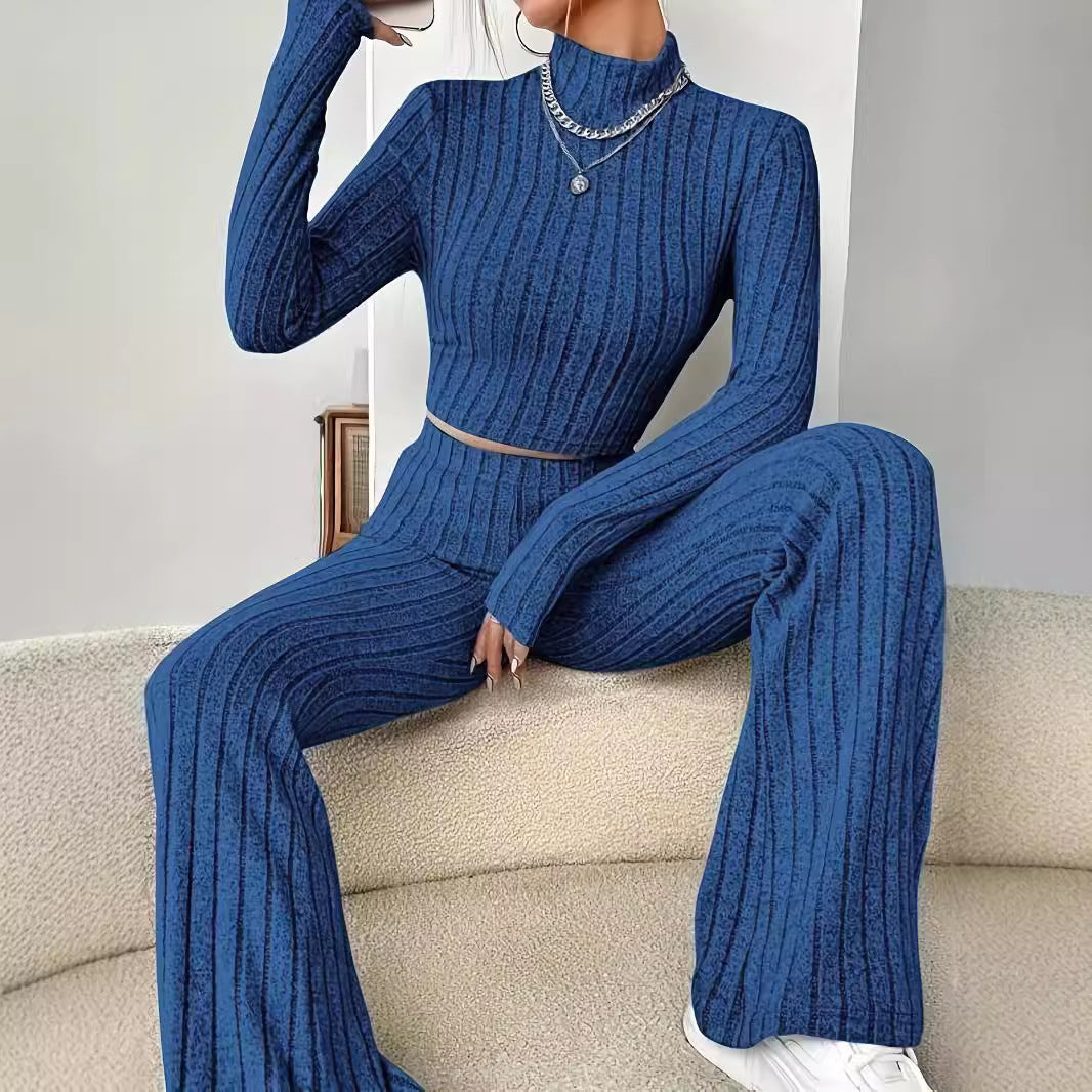 Women's knitwear set with a high-necked design and relaxed fit NOVAE