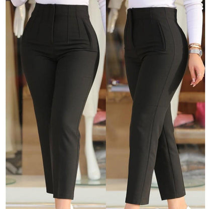 Women's High-Waisted Slimming Pant with Decorative Stitching Details NOVAE