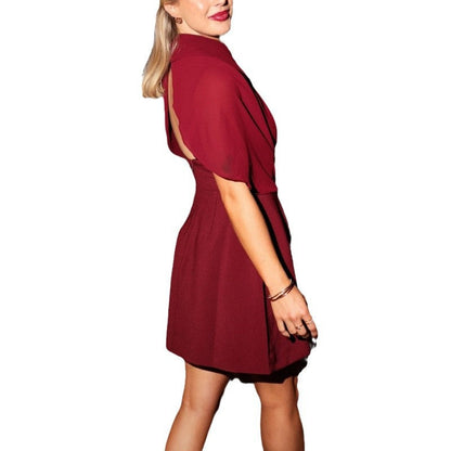 Women's dress with elegant halter neck design and flowing fabric NOVAE