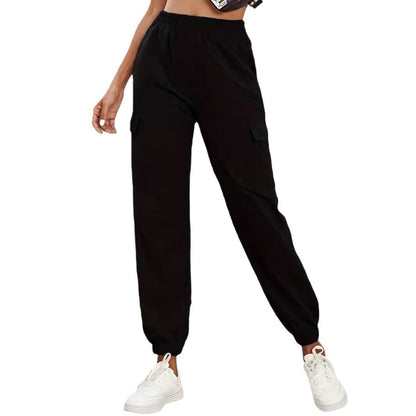 Women's cargo trousers with elasticated waistband and practical pockets NOVAE