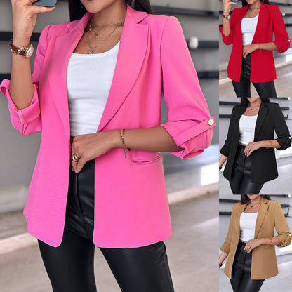 Women's tailored blazer with a highly fashionable cut and asymmetrical sleeves NOVAE