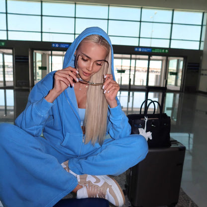 Women's casual hooded suit with a wide cut and modern design NOVAE