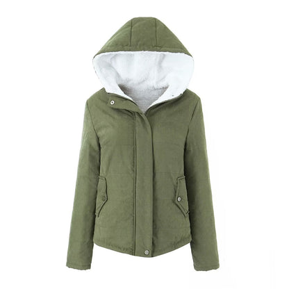 Women's quilted hooded jacket with cozy lining and practical pockets NOVAE