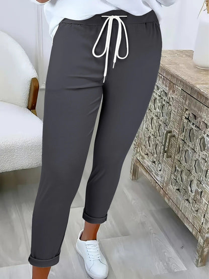 Women's Comfortable Leisure Trousers with Adjustable Waistband and Casual Cut NOVAE