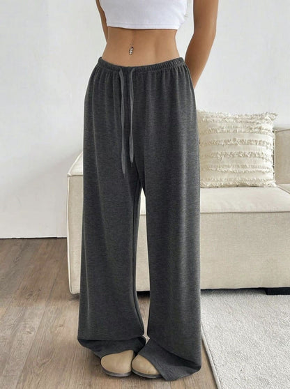 Women's wide-leg sweatpants with elastic waistband NOVAE