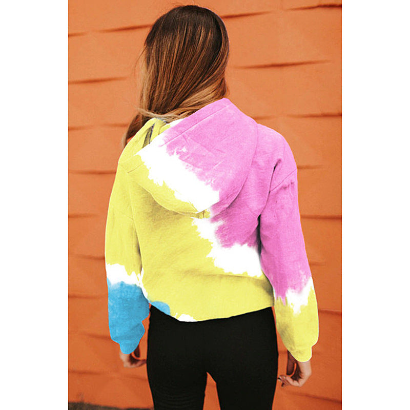 Women's casual hoodie in a striking batik design NOVAE