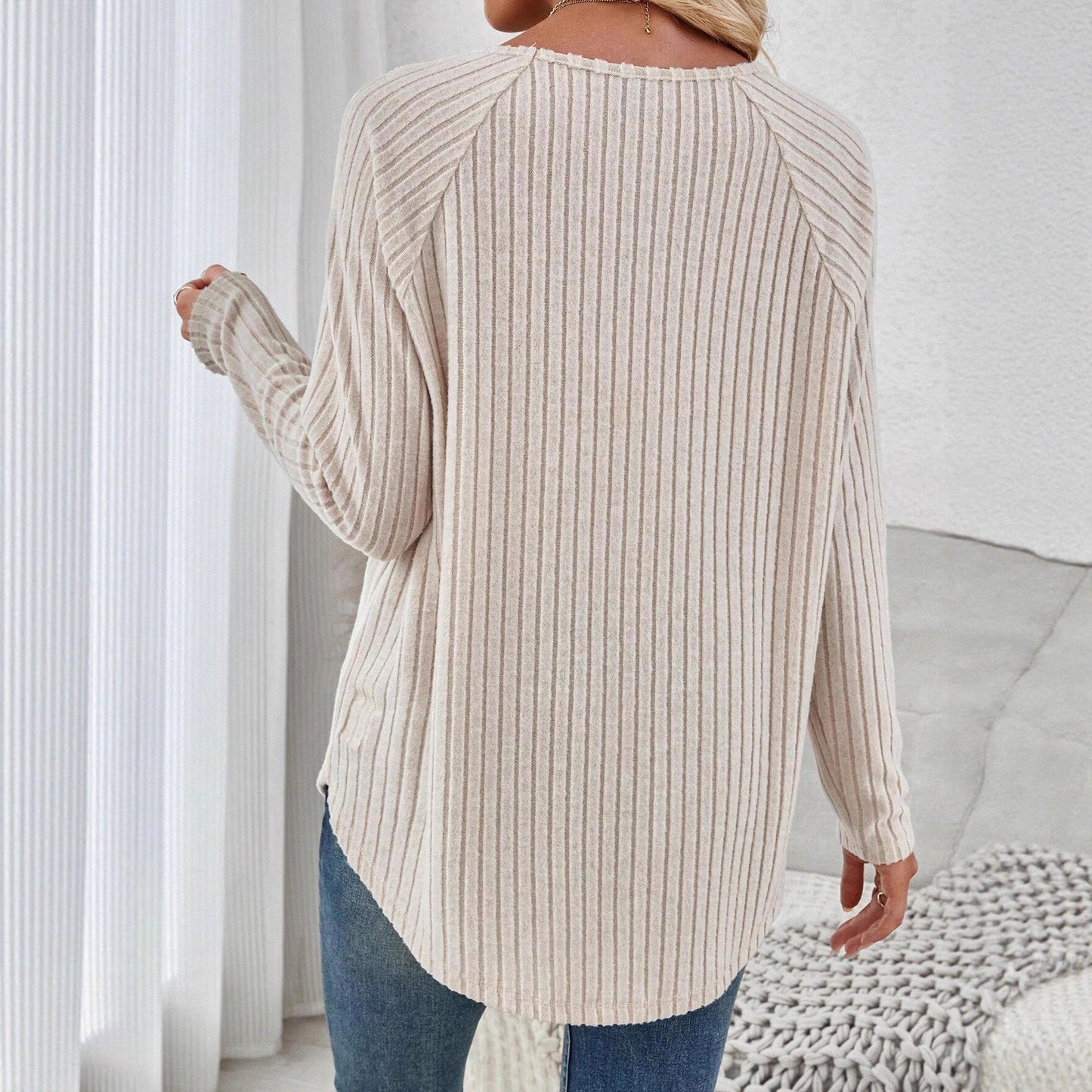 Women's Long-Sleeved Striped Shirt NOVAE