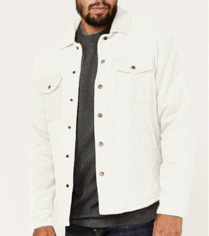 Men's casual corduroy jacket with practical chest and side pockets NOVAE