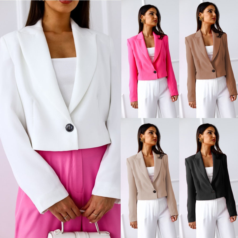 Women's blazer jacket with a tailored cut and elegant lapel NOVAE