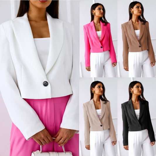 Women's blazer jacket with a tailored cut and elegant lapel NOVAE