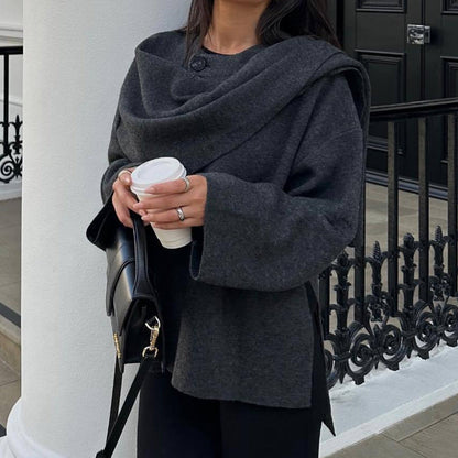 Women's elegant hooded shirt NOVAE