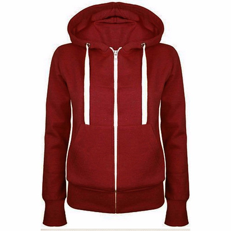 Women's sporty hooded jacket with practical pockets and zipper NOVAE