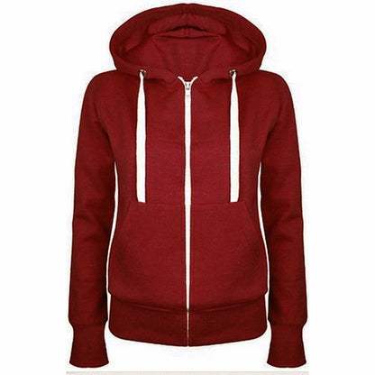 Women's sporty hooded jacket with practical pockets and zipper NOVAE