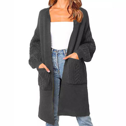Women's cozy cardigan with pockets NOVAE