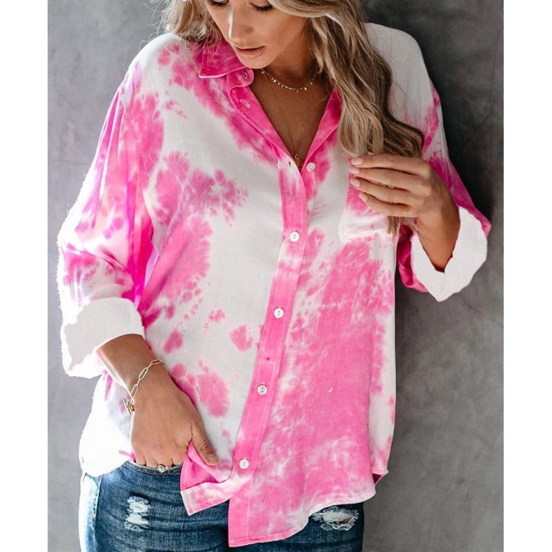 Women's blouse in modern batik design NOVAE