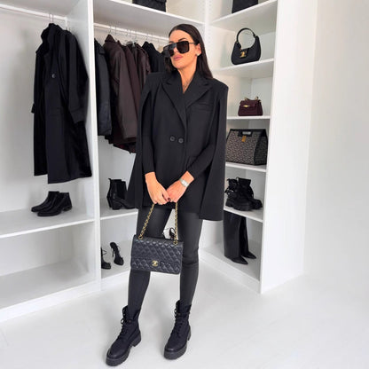 Women's Oversized Blazer with Cape Design and Modern Details NOVAE