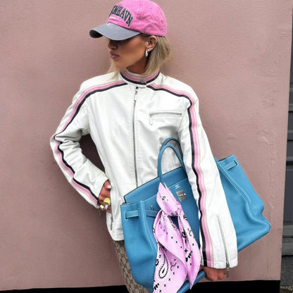 Women's elegant shoulder bag with fashionable scarf NOVAE