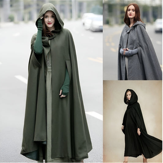 Women's elegant hooded cape made of high-quality fabric NOVAE