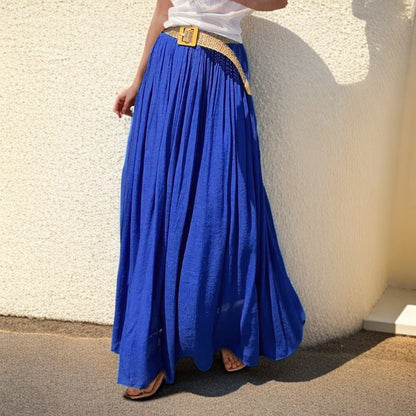 Women's maxi skirt with flowing cut and elastic waistband NOVAE
