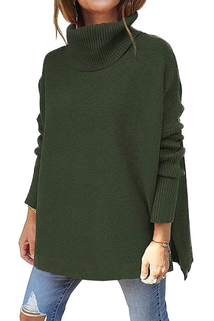 Women's Oversized Textured Turtleneck Sweater NOVAE