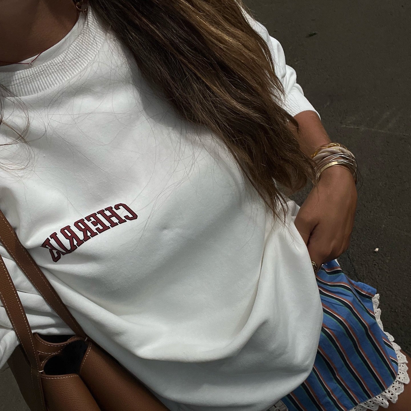 Women's casual sweatshirt with creative fruit motif NOVAE