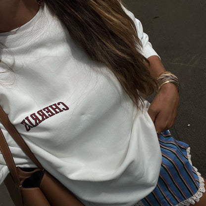 Women's casual sweatshirt with creative fruit motif NOVAE