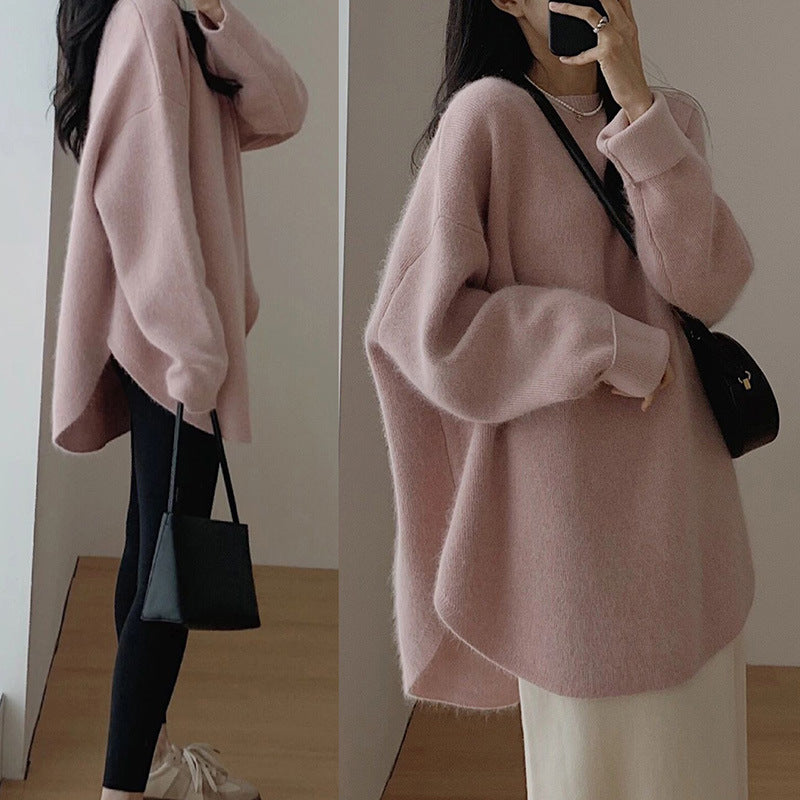 Women's oversized pullover in a casual style with a soft mohair feel NOVAE