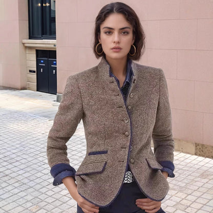 Women's high-quality and elegant blazer with button details NOVAE