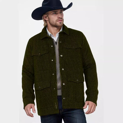 Men's comfortable and durable cotton jacket with practical pockets NOVAE