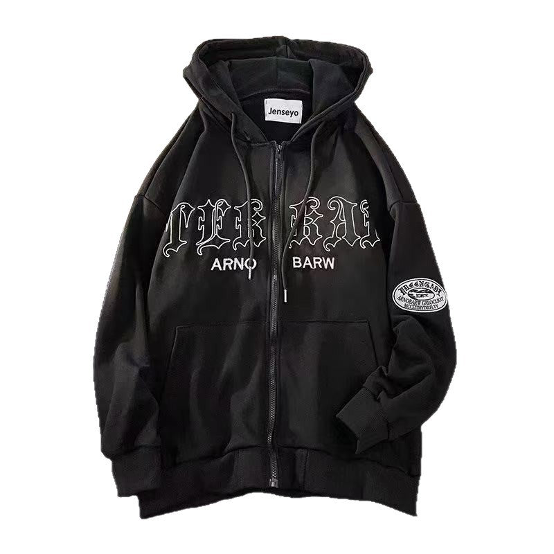 Women's hoodie with fashionable lettering and practical pockets NOVAE