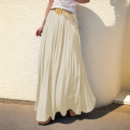 Women's maxi skirt with flowing cut and elastic waistband NOVAE