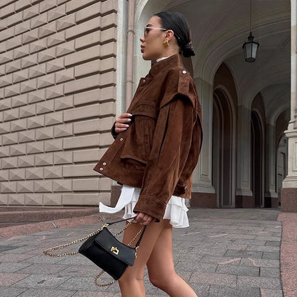 Women's oversized velor jacket NOVAE