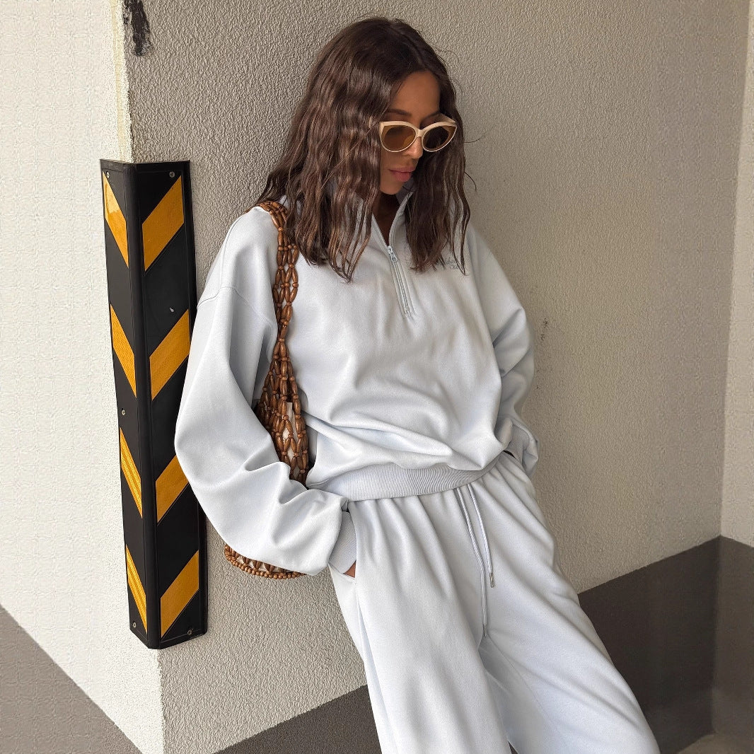 Women's sporty set with high collar and elastic waistband NOVAE