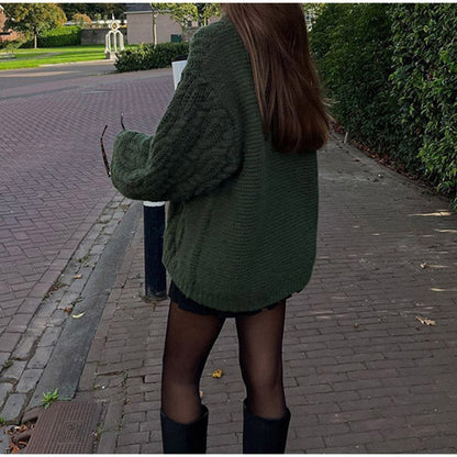 Women's Oversized Cable Knit Sweater NOVAE