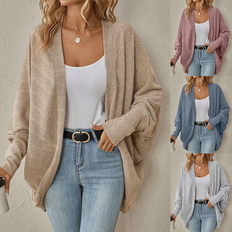 Women's casual cardigan with oversized cut and relaxed sleeves NOVAE