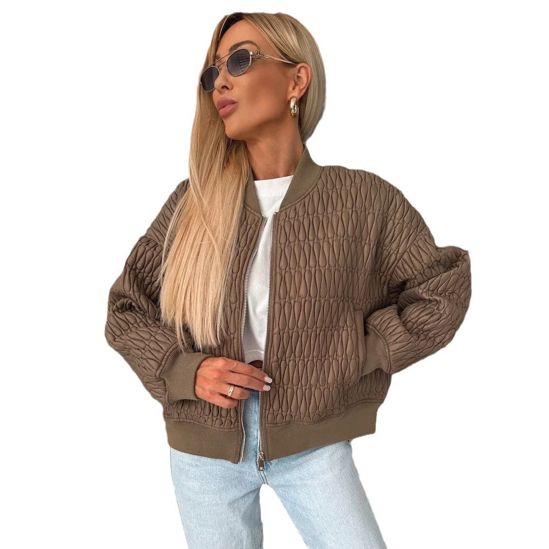 Women's quilted jacket in a casual oversized style with special quilted details NOVAE